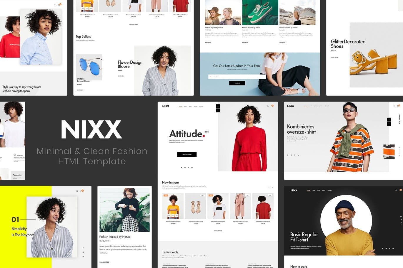 NIXX Minimal Clean Fashion HTML Template Fastcode Space