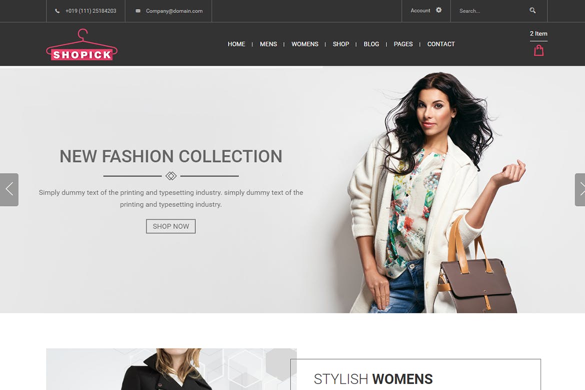 Shopick eCommerce Responsive Bootstrap Template Fastcode Space